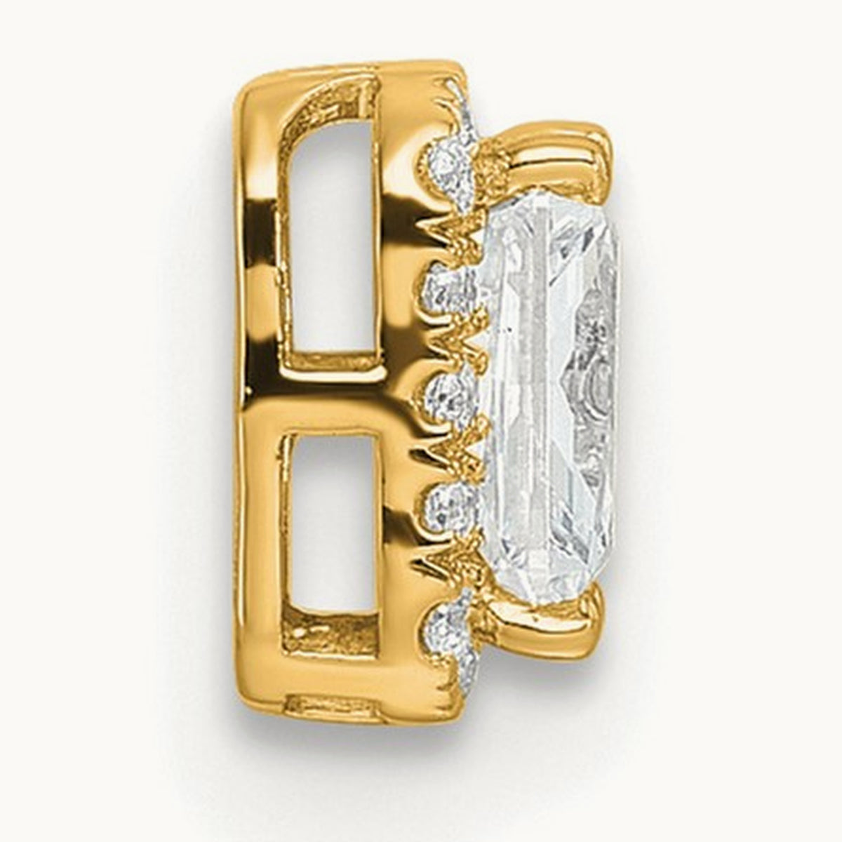 Radiant Halo Necklace, 1.25 ct tw Lab-Grown Diamond — 14K Yellow Gold