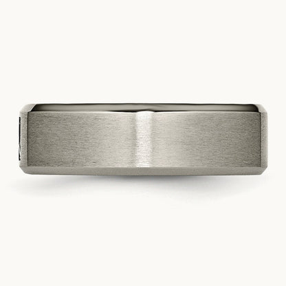 Brushed Center Diamond Band — photo set