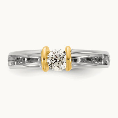 .33ct Ladies Diamond Wedding Band, 14K Two-tone
