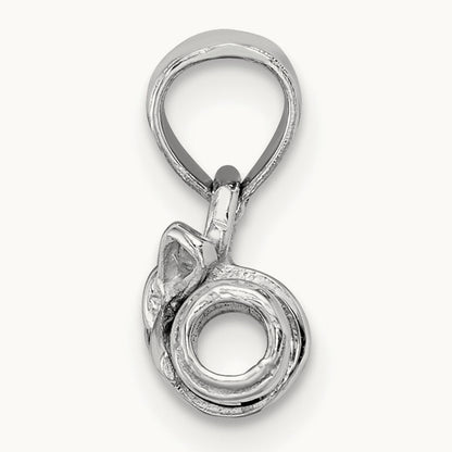 3-D DIPLOMA Rolled Up Charm, 14K White Gold