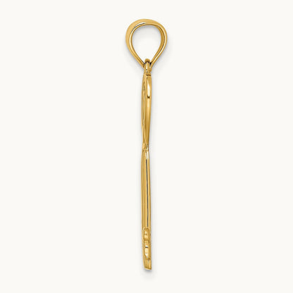 Key w/Heart Sweet 16 Pendant, 14K