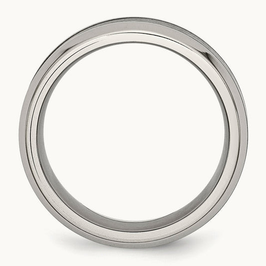 Base with Brushed Black Ceramic Center Beveled Band — photo set