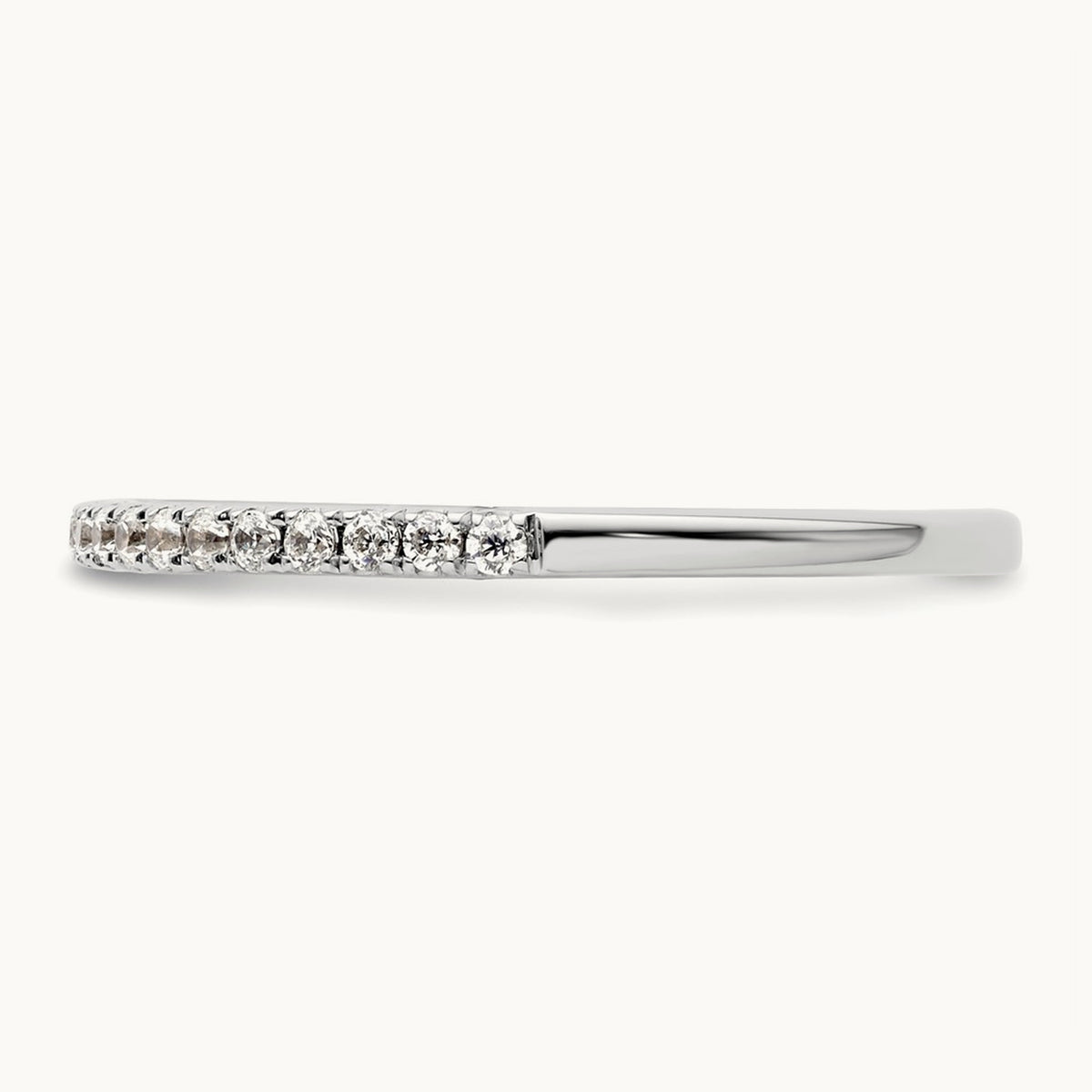 Diamond Wedding Band, 14K White Gold
