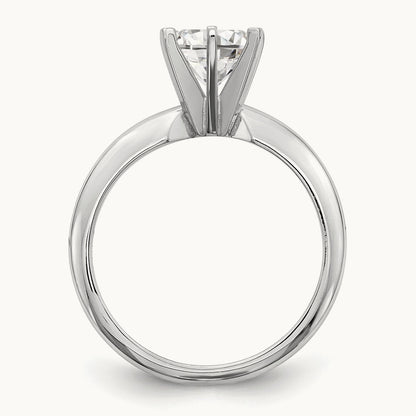 1ct. Heavy-Weight Half-Round 6-Prong Solitaire Mounting, Platinum