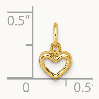 Polished Heart Pendant, 14K