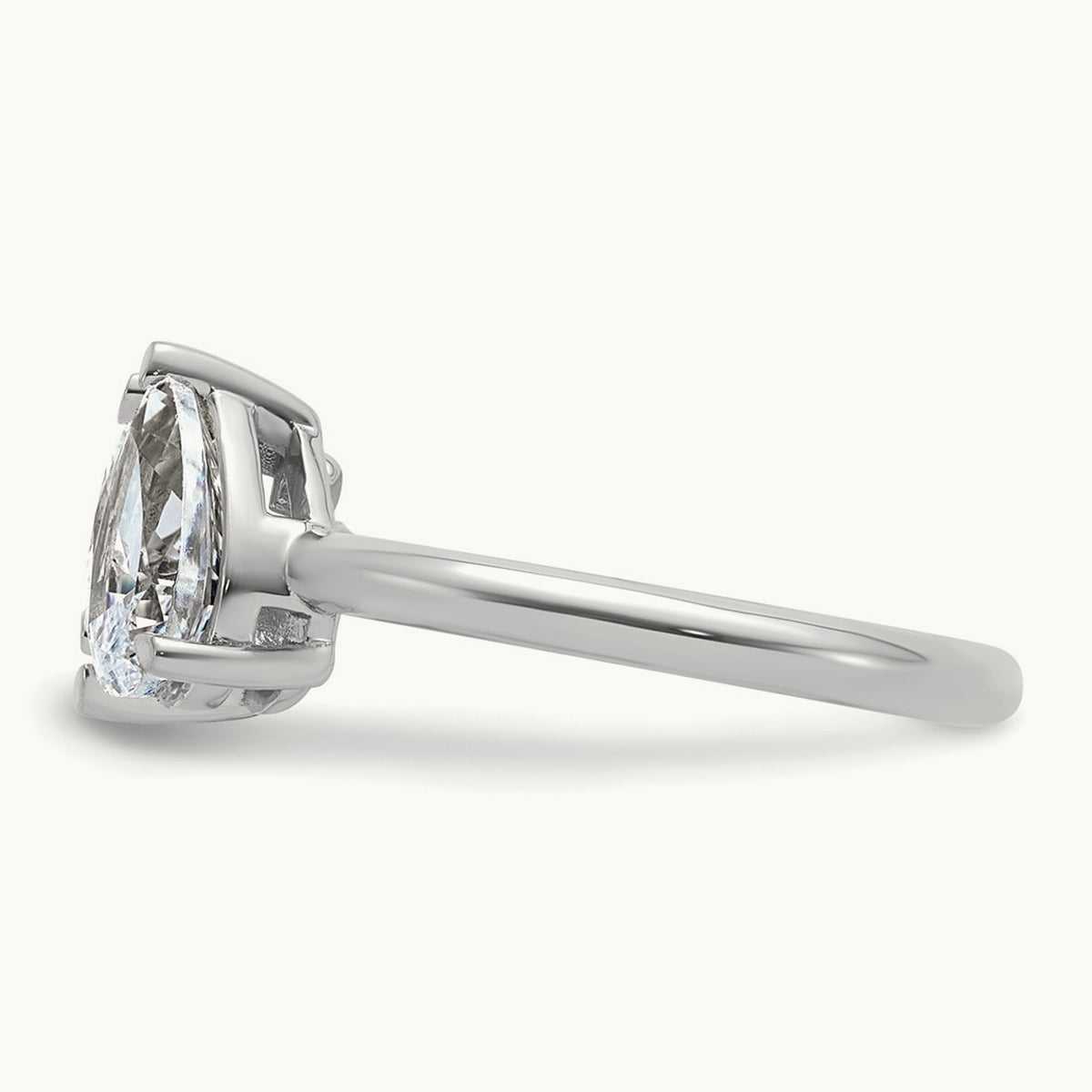 Princess & Pear 2 Stone Engagement Ring, 2.00 ct tw Lab-Grown Diamond — 14K White Gold