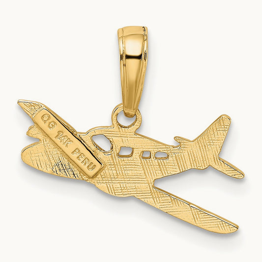 Cessna Plane Pendant, 14K