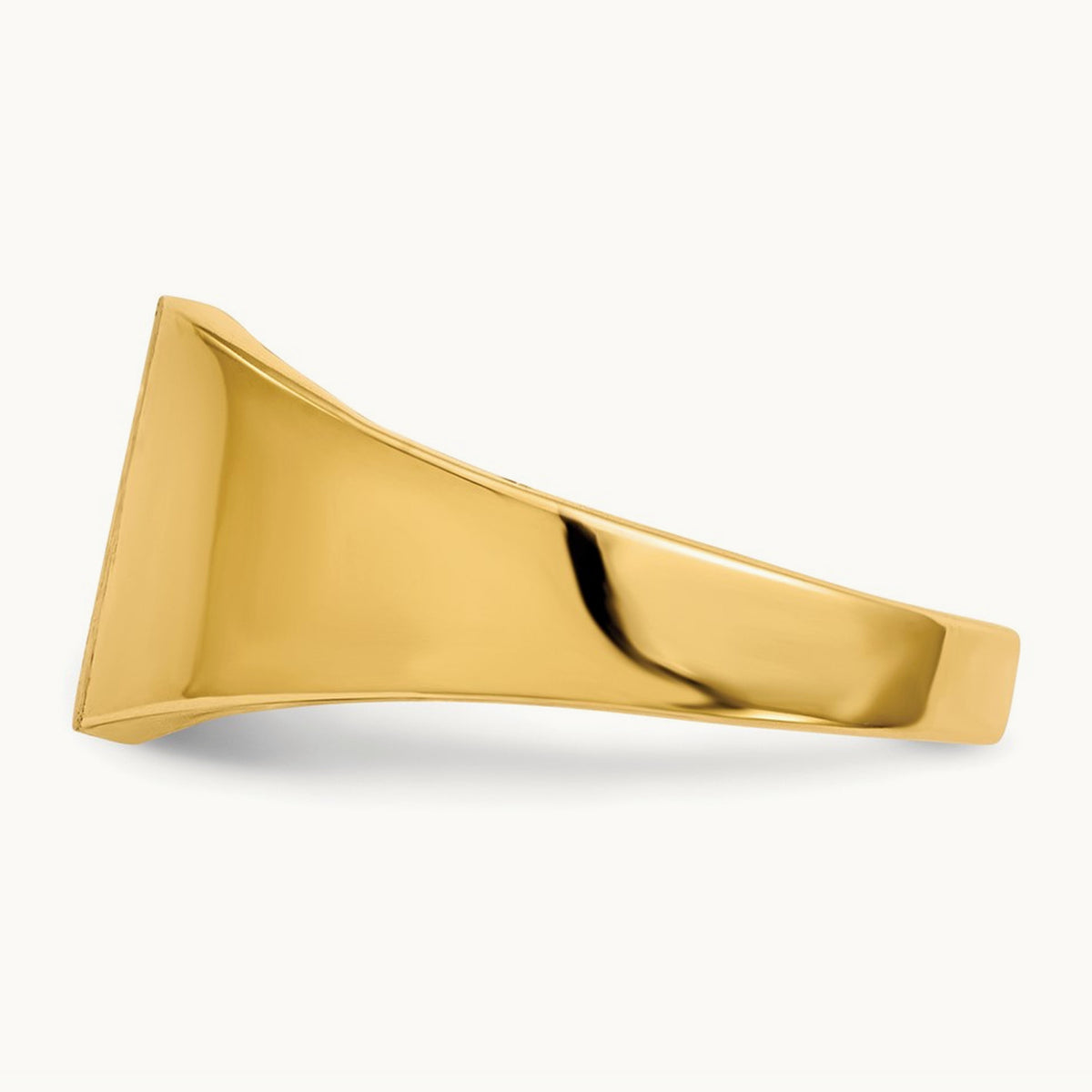 8.5x9. Closed Back Signet Ring, 0mm, 14K