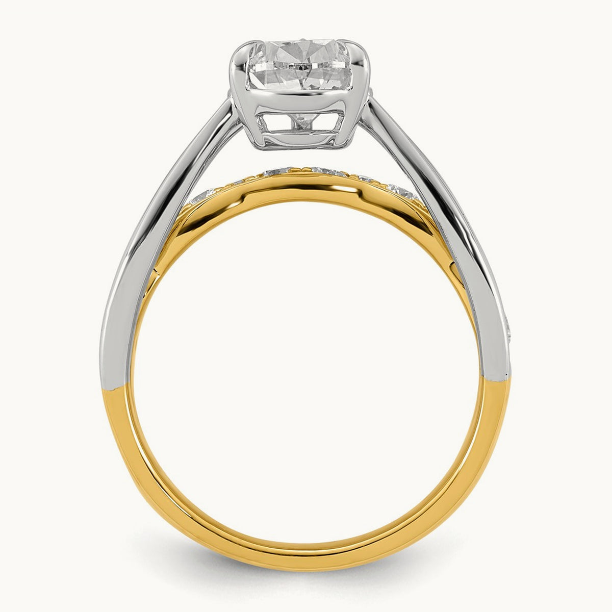 14ktt Certified Pear Center Lab Grown Diamond VS+ F+ Ring — 2.52 ct tw