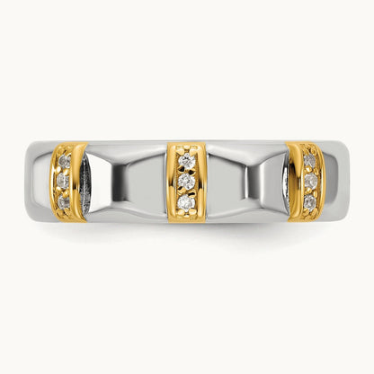 14ktt IB Goodman Mens Satin Complete 1/15ct Diamond Ring