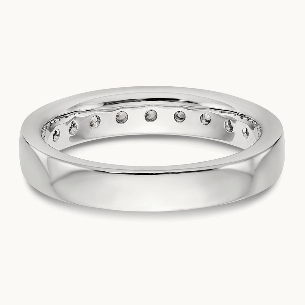 9- Stone Closed Channel Band Mounting, 2.5mm, 14K White Gold