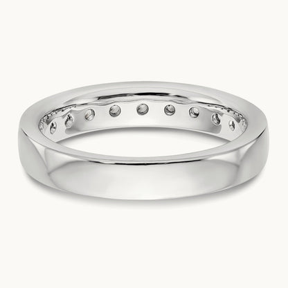 9- Stone Closed Channel Band Mounting, 2.5mm, 14K White Gold