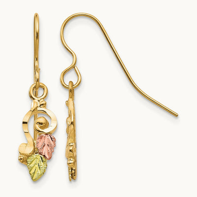 Black Hills Gold Shepherd Hook Earrings