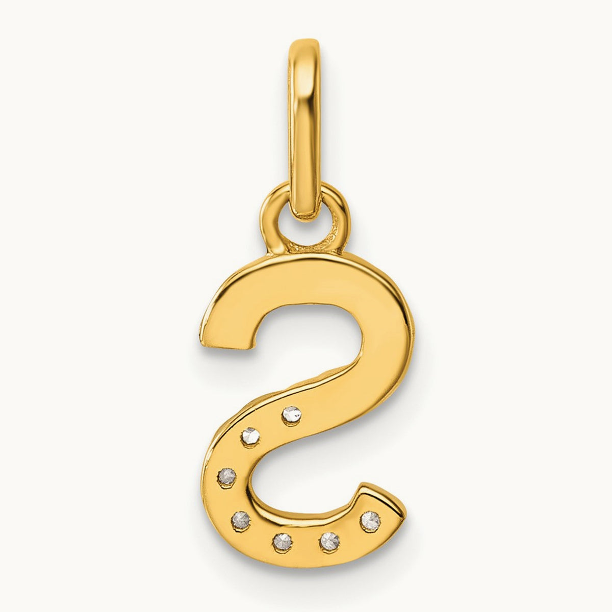 Twisted Diamond Charm — 14K Yellow Gold, S