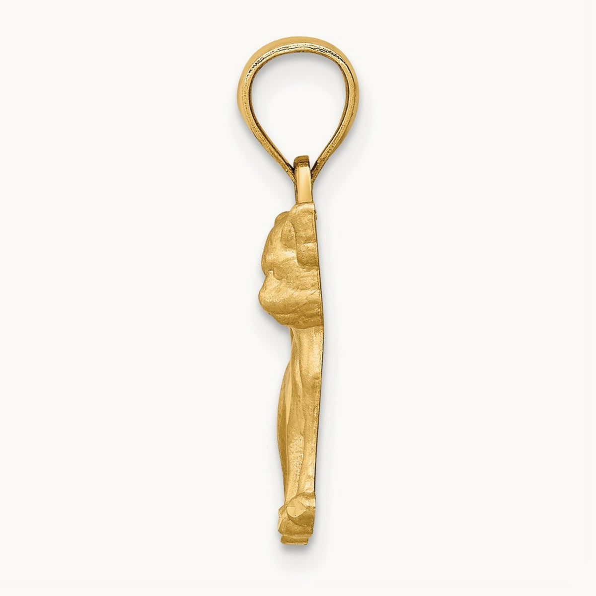 Diamond-cut Chihuahua Pendant, 14K