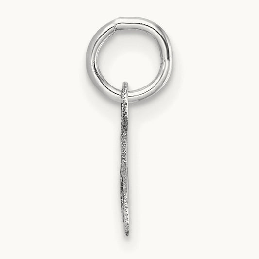 Uppercase Initial Charm — 14K White Gold, A