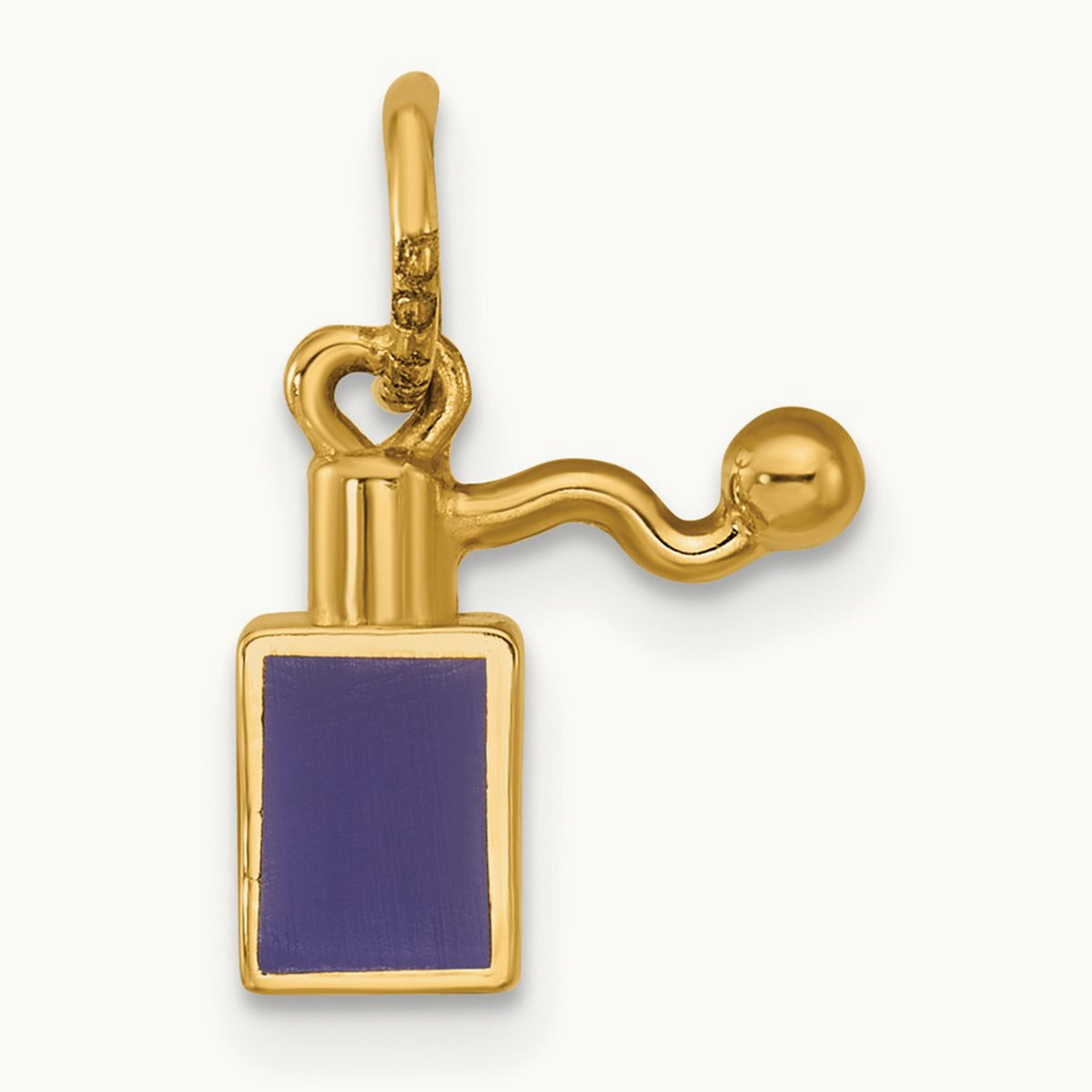 Square Perfume Bottle Charm, 14K Yellow Gold