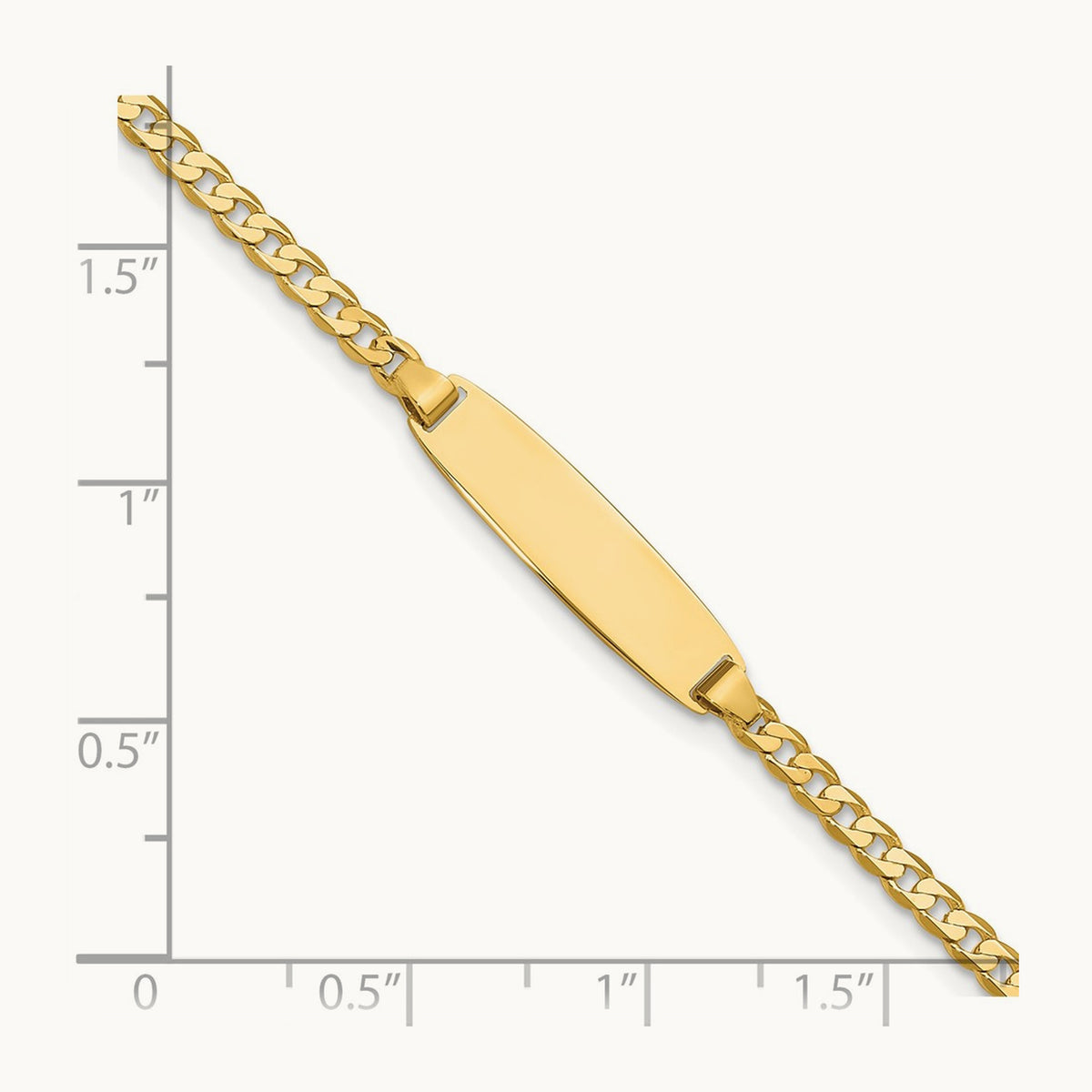 Curb Link ID Bracelet, 14K