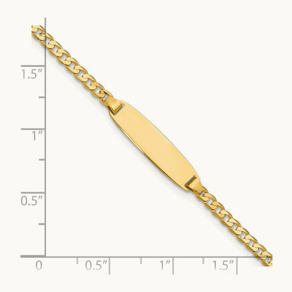 Curb Link ID Bracelet, 14K