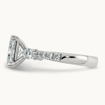 . Radiant Center Ring, 2 1/6-4 7/8 ct Lab-Grown Diamond