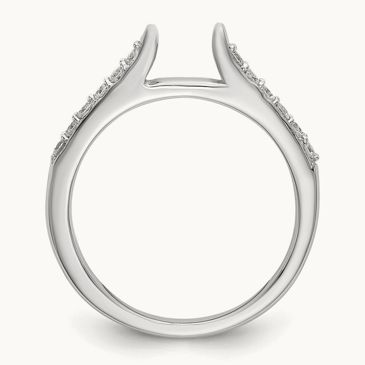 Semi-Mount Peg Engagement Ring, 0.15-0.25 ct tw Lab-Grown Diamond — 1/4 ct, VS/SI (Great), 14K White Gold