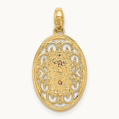 Our Lady of Guadalupe Pendant, 14K Two-tone