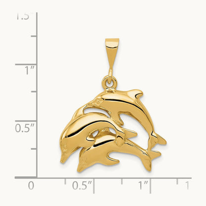 Dolphin Charm, 14K