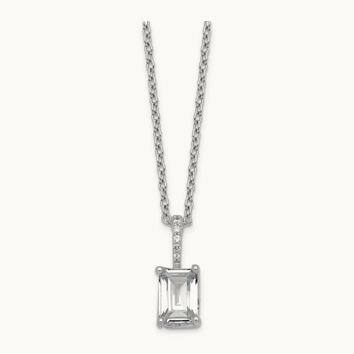 Emerald-cut Twist Pendant, 1.00 ct tw Lab-Grown Diamond