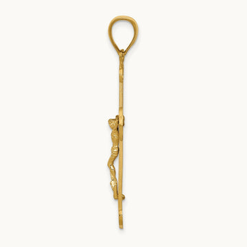 Polished Crucifix Pendant, 14K