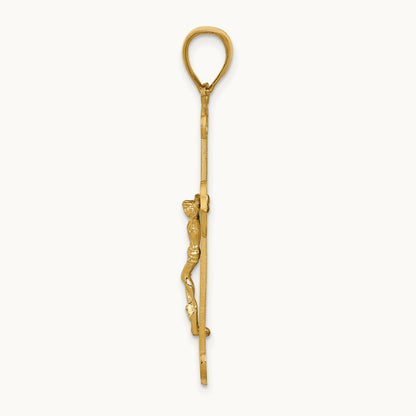 Polished Crucifix Pendant, 14K
