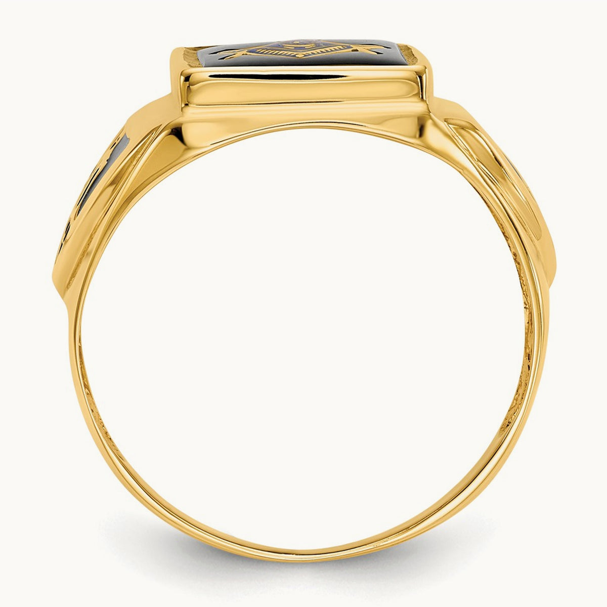 Men's Polished — 14K Yellow Gold, 10