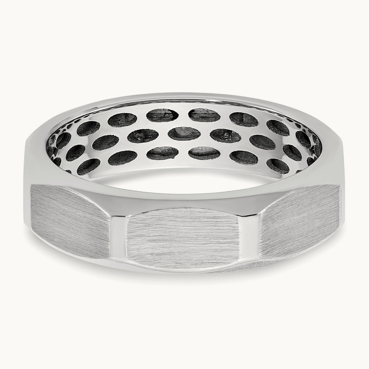 14ktt IB Goodman Mens Satin Complete 1/10ct Diamond Ring