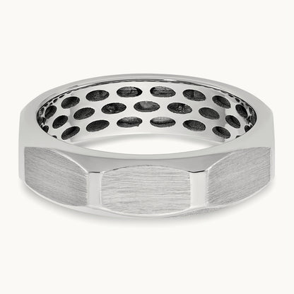 14ktt IB Goodman Mens Satin Complete 1/10ct Diamond Ring