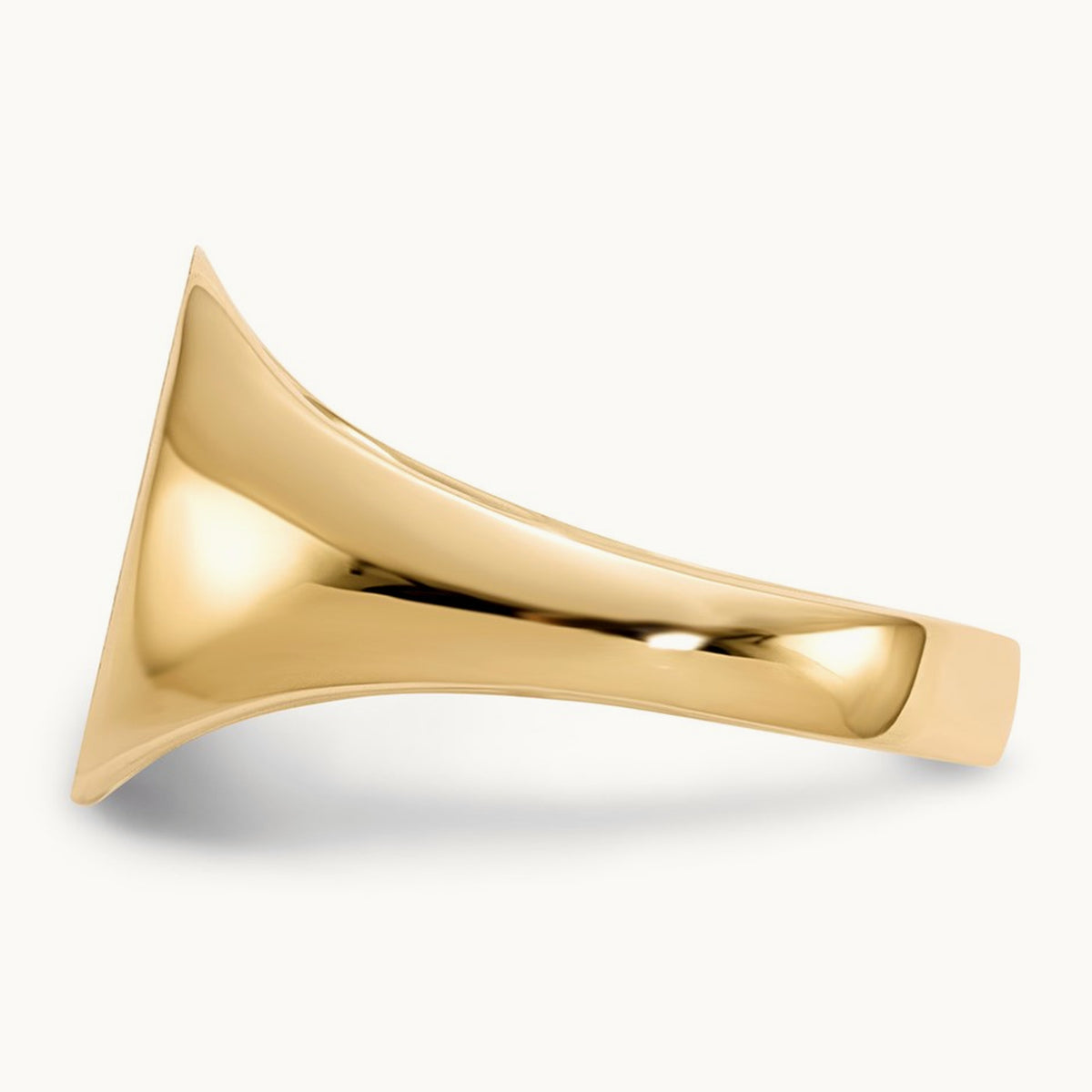 10.0x11. Closed Back Signet Ring, 5mm, 14K