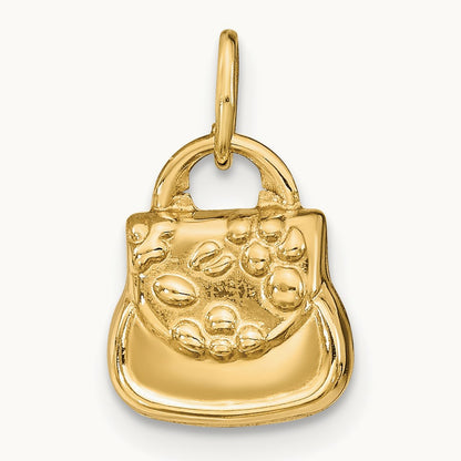 3-D Purse Charm, 14K