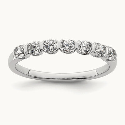Complete 7-Stone Diamond Wedding Band, 14K White Gold