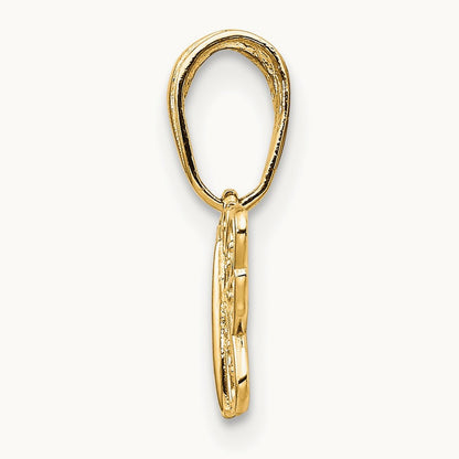 Polished Filigree Butterfly Charm — 14K Yellow Gold
