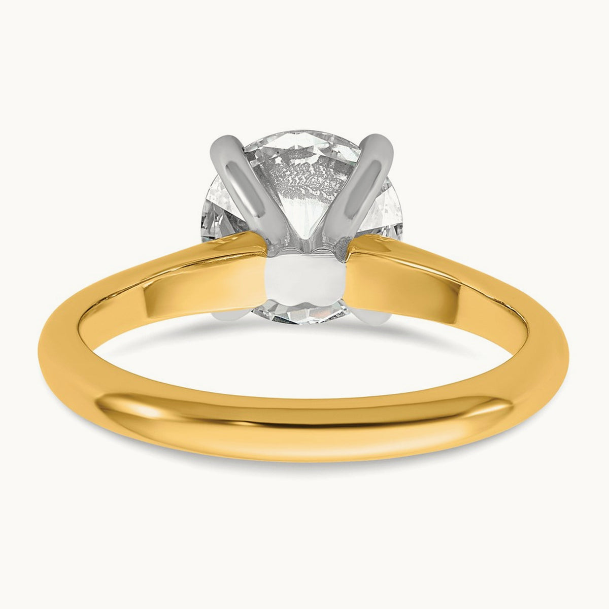 Round 8X Ring, 2.00 ct tw Lab-Grown Diamond — 14K Two-Tone