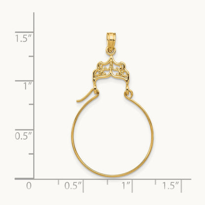 Filigree Charm Holder — 14K Yellow Gold