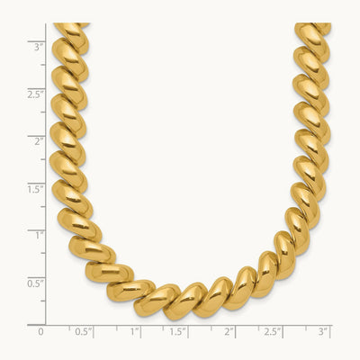 Polished San Marco Necklace, 14K