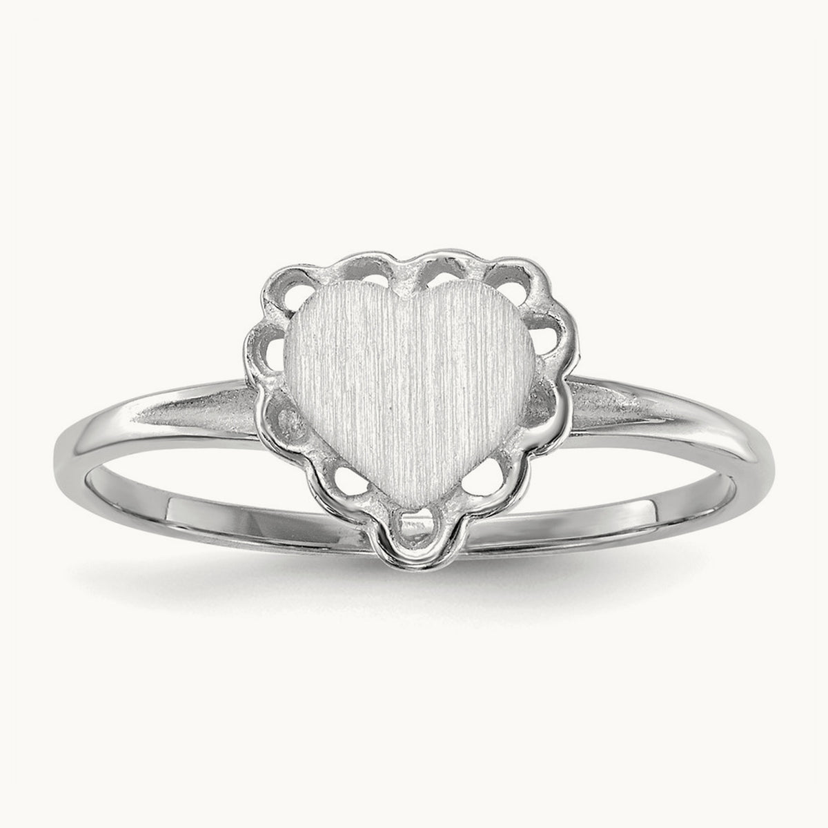 Open Back Heart Signet Ring — photo set