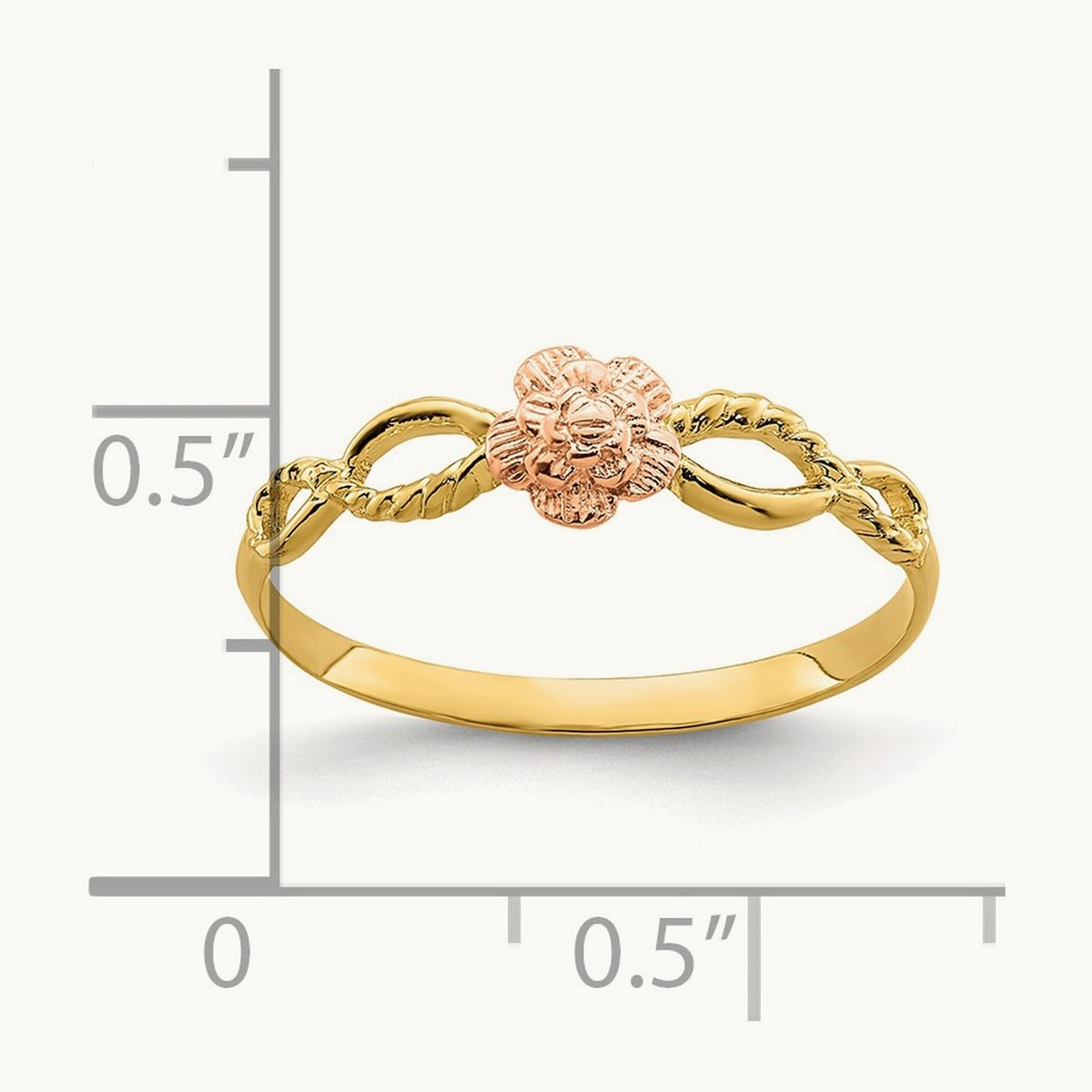 Flower Ring, 14K Two-tone