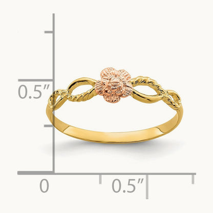 Flower Ring, 14K Two-tone