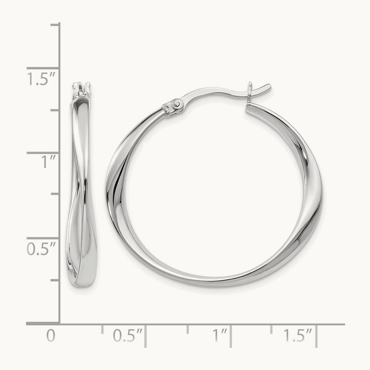 RH- Polished Hoop Earrings — Leslie's — photo set