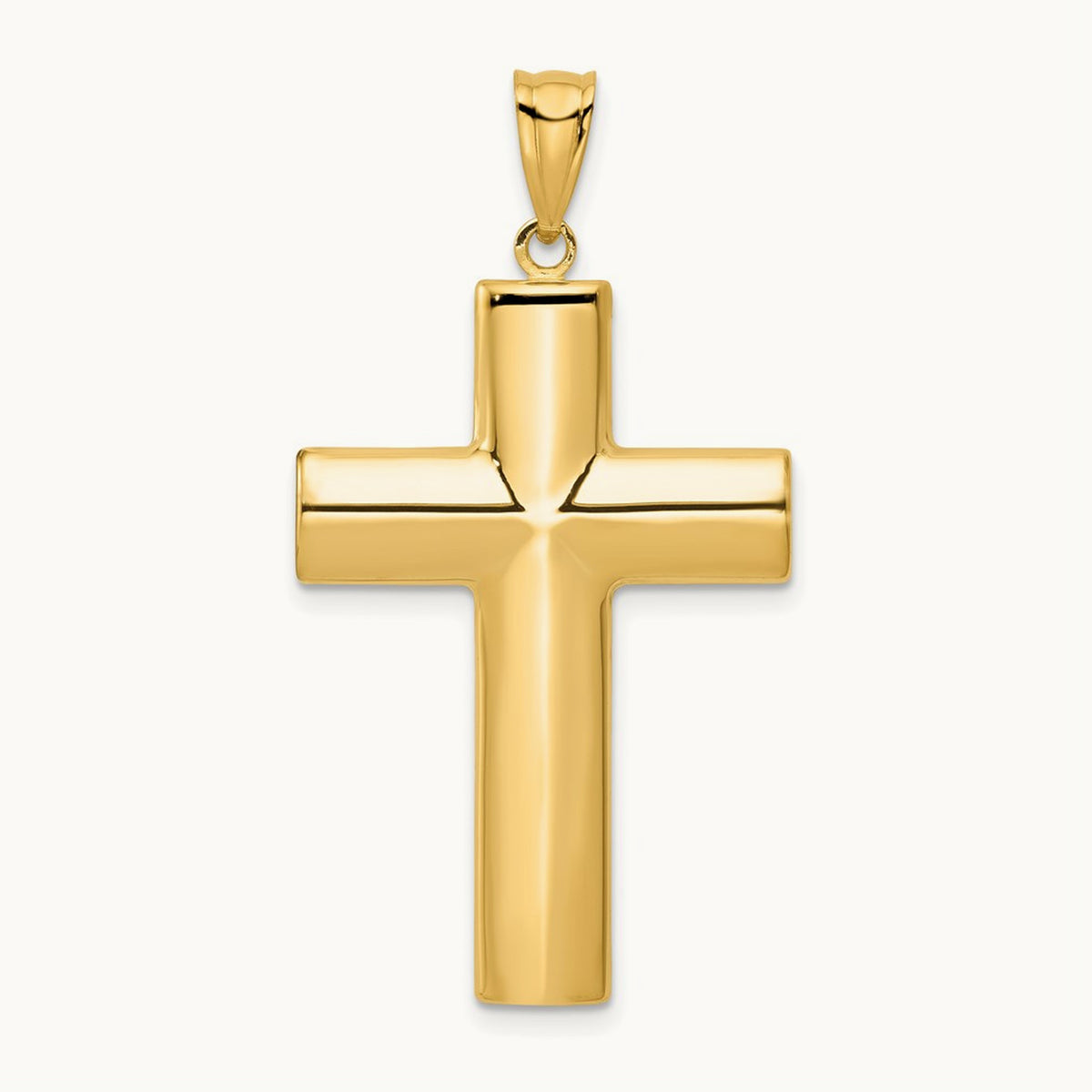 Hollow Cross Pendant, 14K