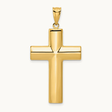 Hollow Cross Pendant, 14K