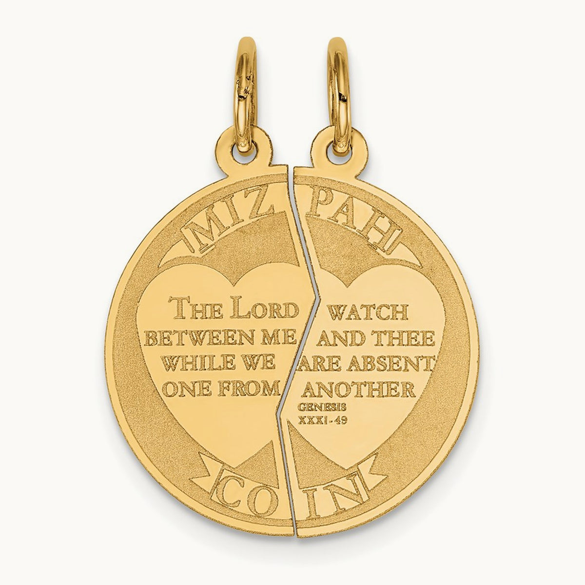 2-piece Mizpah Charm — 26mm