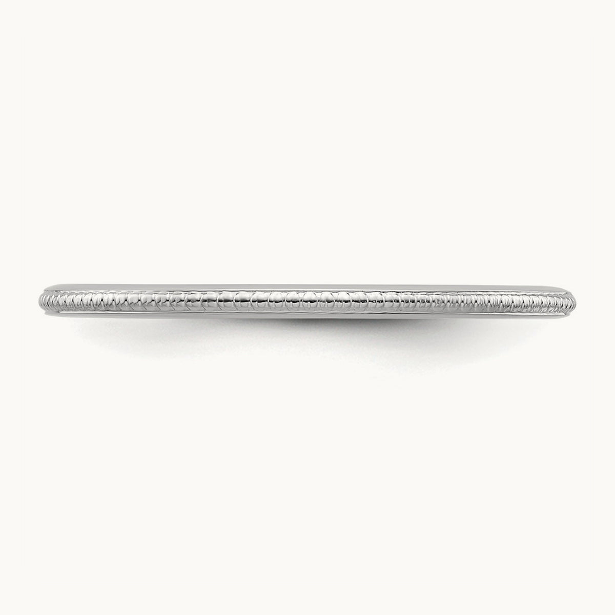 Bead Stackable Band — 10K White Gold