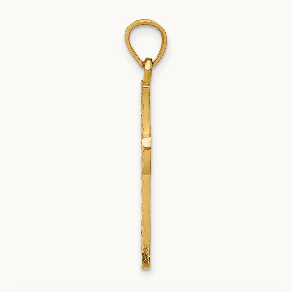 Diamond-cut Latin Cross Pendant — 38mm
