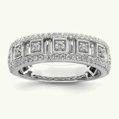 Complete Diamond Band, 14K White Gold